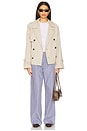view 5 of 6 The Pop Simple Pant in Navy Stripe