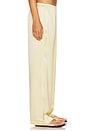 view 3 of 6 The Silk Simple Pant in Butter