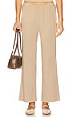 view 1 of 6 Baby Rib Scallop Contrast Pant in Shitake