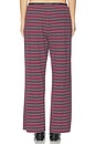 view 4 of 6 The Stripe Jersey Bow Simple Pant in Oxblood
