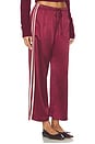 view 2 of 7 The Silk Stripe Crop Pant in Oxblood
