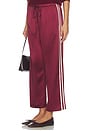 view 4 of 7 The Silk Stripe Crop Pant in Oxblood
