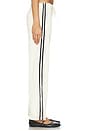 view 3 of 6 The Thermal Stripe Crop Pant in Creme & Jet Stripe