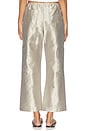 view 4 of 6 The Taffeta Drawstring Cargo Pant in Silver