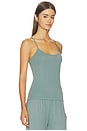 view 2 of 5 The Pointelle Cami Tank in Sage
