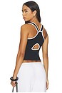 view 1 of 4 DÉBARDEUR THE BABY RIB RACERBACK TANK in Jet & Powder