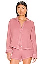 view 1 of 5 Waffle Button Down in Rhubarb