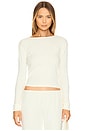 view 1 of 5 Pointelle Long Sleeve in Creme
