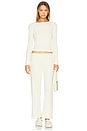 view 4 of 5 Pointelle Long Sleeve in Creme