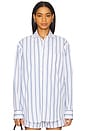 view 2 of 5 The Poplin Shirt in Cornflower Stripe