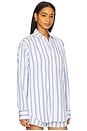 view 3 of 5 The Poplin Shirt in Cornflower Stripe