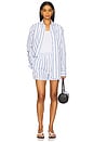 view 5 of 5 The Poplin Shirt in Cornflower Stripe
