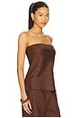view 2 of 4 x REVOLVE The Linen Tube Top in Walnut