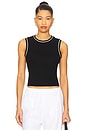 view 1 of 4 Baby Rib Contrast Tank Top in Jet