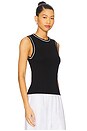 view 2 of 4 Baby Rib Contrast Tank Top in Jet