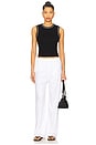 view 4 of 4 Baby Rib Contrast Tank Top in Jet