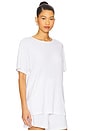 view 2 of 4 Pointelle Oversized Tee in Powder