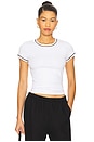 view 1 of 4 Baby Rib Contrast Tee in Powder
