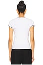 view 3 of 4 Baby Rib Contrast Tee in Powder