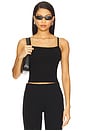view 1 of 4 Rib Satin Tank Top in Jet