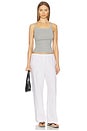 view 4 of 4 CAMISETA SIN MANGAS CUELLO CUADRADO BABY RIB in Heather Grey