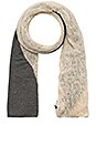 view 2 of 3 Knit Diagonal Scarf in Creme & Heather Grey