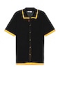 view 1 of 3 Knit Shirt in Black & Gold