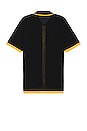view 2 of 3 Knit Shirt in Black & Gold