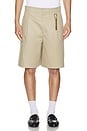 view 5 of 6 Danny Wide Leg Shorts in Beige