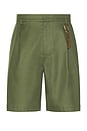 view 1 of 6 Danny Wide Leg Shorts in Military Green