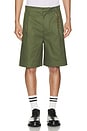 view 5 of 6 Danny Wide Leg Shorts in Military Green