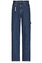 view 1 of 7 Relax Fit Worker Denim Jeans in Medium Full