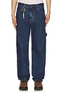 view 6 of 7 Relax Fit Worker Denim Jeans in Medium Full