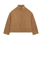 view 3 of 4 Devin Faux Shearling Dropped Shoulder Jacket in Camel