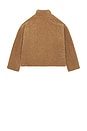 view 4 of 4 Devin Faux Shearling Dropped Shoulder Jacket in Camel