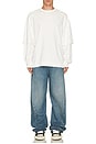 view 4 of 4 Troy Double Sleeve Tee in Washed White