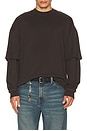 view 3 of 4 Troy Double Sleeve Tee in Brown
