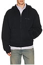 view 1 of 5 Boxy Zip Up Hoodie in Black