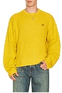 view 1 of 5 Badge Flat Knit Sweater in Misted Yellow