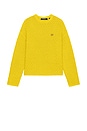 view 4 of 5 Badge Flat Knit Sweater in Misted Yellow