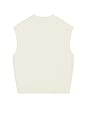 view 2 of 4 Slub Knit Orbit Spencer Vest in Off White