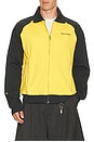 view 1 of 6 Dias Stacked Colour Blocking Track Jacket in Yellow & Navy