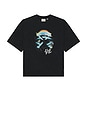 view 4 of 4 Shield Helmet Short Sleeve T-Shirt in Washed Black
