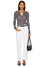 view 5 of 6 Arch Straight Leg Jeans in White