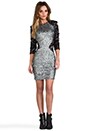 view 2 of 7 x REVOLVE Kim Sequin Illusion Dress en Silver/Black in Silver & Black