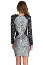 view 4 of 7 x REVOLVE Kim Sequin Illusion Dress en Silver/Black in Silver & Black