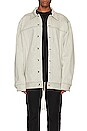view 3 of 4 Denim Jumbo Worker Jacket in Milk Melange