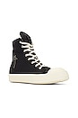 view 2 of 6 High Top Sneaks with Pentagram Embroidery in Black & Pearl