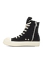 view 5 of 6 High Top Sneaks with Pentagram Embroidery in Black & Pearl