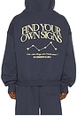 view 3 of 5 Find Your Own Signs Hoodie in Cosmic Navy